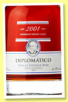 Diplomatico 2001 ‘Single Vintage’ (43%, OB, Venezuela, +/-2014) Diplomatico 2001 ‘Single Vintage’ (43%, OB, Venezuela, +/-2014)