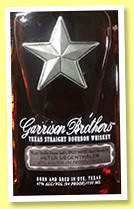 Garrison Brothers 4 yo 2012/2016 (47%, OB, for Peter Siegenthaler, Texas bourbon, barrel #3440) Garrison Brothers 4 yo 2012/2016 (47%, OB, for Peter Siegenthaler, Texas bourbon, barrel #3440)
