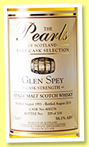 Glen Spey 1991/2015 (56.1%, Pearls of Scotland, cask #800276, 318 bottles) Glen Spey 1991/2015 (56.1%, Pearls of Scotland, cask #800276, 318 bottles)Glen Spey 1991/2015 (56.1%, Pearls of Scotland, cask #800276, 318 bottles)