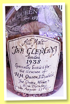 Glenlivet 1938/1980 (40%, OB for HM Elizabeth the Queen Mother’s 80th birthday, Edinburgh crystal decanter) Glenlivet 1938/1980 (40%, OB for HM Elizabeth the Queen Mother’s 80th birthday, Edinburgh crystal decanter)