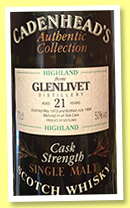 Glenlivet 21 yo 1973/1994 (50%, Cadenhead, Authentic Collection) Glenlivet 21 yo 1973/1994 (50%, Cadenhead, Authentic Collection)