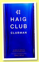 Haig Club ‘Clubman’ (40%, OB, +/-2016) Haig Club ‘Clubman’ (40%, OB, +/-2016)