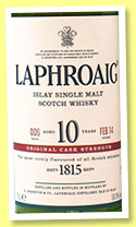 Laphroaig 10 yo ‘Original Cask Strength Batch 6’ (58%, OB, 2014) Laphroaig 10 yo ‘Original Cask Strength Batch 6’ (58%, OB, 2014)