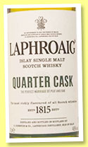 Laphroaig ‘Quarter Cask’ (48%, OB, +/-2016) Laphroaig ‘Quarter Cask’ (48%, OB, +/-2016)