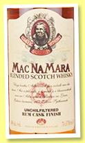 MacNamara ‘Rum Cask Finish’ (40%, Prában na Linne, blended Scotch, +/-2016) MacNamara ‘Rum Cask Finish’ (40%, Prában na Linne, blended Scotch, +/-2016)