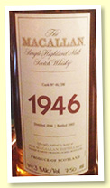 Macallan 56 yo 1946 (44.3%, OB, Fine & Rare, cask #46/3M, +/-2002) Macallan 56 yo 1946 (44.3%, OB, Fine & Rare, cask #46/3M, +/-2002)