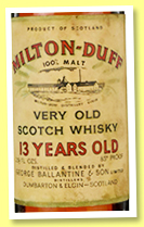 Milton-duff 13 yo (85° proof, OB, George Ballantine & Son, 1950s) Milton-duff 13 yo (85° proof, OB, George Ballantine & Son, 1950s)