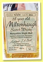 Miltonhaugh 28 yo 1966 (63.5%, The Whisky Connoisseur, cask #3154, +/-1994) Miltonhaugh 28 yo 1966 (63.5%, The Whisky Connoisseur, cask #3154, +/-1994)