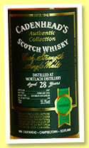 Mortlach 28 yo 1987/2016 (55.3%, Cadenhead, Authentic Collection, bourbon hogshead, 198 bottles) Mortlach 28 yo 1987/2016 (55.3%, Cadenhead, Authentic Collection, bourbon hogshead, 198 bottles)
