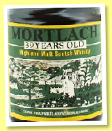 Mortlach 39 yo (86° proof, George Strachan, 26 2/3 fl oz., +/-1970) Mortlach 39 yo (86° proof, George Strachan, 26 2/3 fl oz., +/-1970)