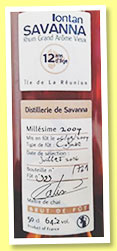 Savanna 12 yo 2004/2016 ‘Lontan’ (64.2%, OB, La Réunion, cask #323, 721 bottles) Savanna 12 yo 2004/2016 ‘Lontan’ (64.2%, OB, La Réunion, cask #323, 721 bottles)