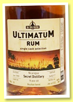 Secret Distillery 18 yo 1999/2017 (46%, Van Wees, Ultimatum, Nicaragua, barrel #50, 333 bottles) Secret Distillery 18 yo 1999/2017 (46%, Van Wees, Ultimatum, Nicaragua, barrel #50, 333 bottles)