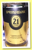 Springbank 21 yo (46%, OB, +/-2016) Springbank 21 yo (46%, OB, +/-2016)