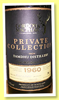 Tamdhu 1960/2013 (52.4%, Gordon & MacPhail, Private Collection, sherry hogshead, cask #1008, 36 bottles) Tamdhu 1960/2013 (52.4%, Gordon & MacPhail, Private Collection, sherry hogshead, cask #1008, 36 bottles)