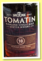 Tomatin 18 yo (46%, OB, oloroso sherry casks, +/-2016) Tomatin 18 yo (46%, OB, oloroso sherry casks, +/-2016)