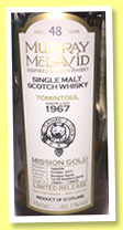 Tomintoul 48 yo 1967/2015 (40.1%, Murray McDavid, bourbon barrel, casks #150031-150032) Tomintoul 48 yo 1967/2015 (40.1%, Murray McDavid, bourbon barrel, casks #150031-150032)