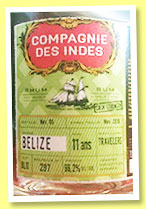 Travellers 11 yo 2005/2016 (66.2%, Compagnie des Indes, Belize, cask #BL11, 297 bottles) Travellers 11 yo 2005/2016 (66.2%, Compagnie des Indes, Belize, cask #BL11, 297 bottles)