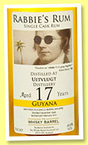 Uitvlugt 17 yo 1999/2017 (60.8%, The Whisky Barrel, Rabbie’s Rum, Guyana, cask #MPM-18) Uitvlugt 17 yo 1999/2017 (60.8%, The Whisky Barrel, Rabbie’s Rum, Guyana, cask #MPM-18)