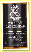 William Cadenhead 43 yo (44.2%, Cadenhead, blended Scotch, +/-2016) William Cadenhead 43 yo (44.2%, Cadenhead, blended Scotch, +/-2016)