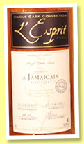 A Jamaican Distillery 2007/2017 (56.5%, L’Esprit, Jamaica, cask #BB45, 241 bottles)