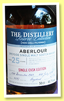 Aberlour 25 yo 1989/2015 (48.7%, OB, Distillery Reserve Collection, hogshead, cask #14387, 264 bottles) Aberlour 25 yo 1989/2015 (48.7%, OB, Distillery Reserve Collection, hogshead, cask #14387, 264 bottles)