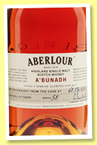 Aberlour 'A'bunadh' batch #58 (61.1%, OB, 2017) Aberlour 'A'bunadh' batch #58 (61.1%, OB, 2017)