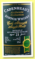 All-A-Bhainne 23 yo 1992/2016 (50%, Cadenhead, Authentic Collection, bourbon barrel, 184 bottles) 