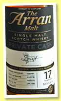 Arran 17 yo 1998/2016 (53.4%, OB, for Independent Spirit, sherry hogshead, cask # #1998/901, 286 bottles)