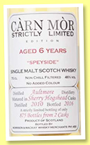 Aultmore 6 yo 2010/2016 (46%, Càrn Mòr, Strictly Limited, sherry hogshead, 875 bottles) Aultmore 6 yo 2010/2016 (46%, Càrn Mòr, Strictly Limited, sherry hogshead, 875 bottles)