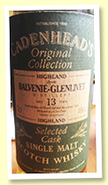 Balvenie-Glenlivet 13 yo 1979/1992 (46%, Cadenhead, Original Collection) 