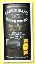 Bladnoch 26 yo 1990/2017 (49%, Cadenhead, Authentic Collection, bourbon hogshead, 246 bottles)