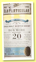 Bowmore 20 yo 1996/2017 (51.5%, Douglas Laing, Old Particular, refill hogshead, cask #11590, 291 bottles) Bowmore 20 yo 1996/2017 (51.5%, Douglas Laing, Old Particular, refill hogshead, cask #11590, 291 bottles)