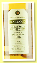 Brora 1982/2015 (46%, Gordon & MacPhail, Rare Old, refill sherry puncheon, Lot #RO/15/01)