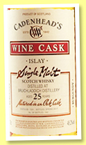 Bruichladdich 25 yo 1991/2017 (48.2%, Cadenhead, Wine Cask, 192 bottles)