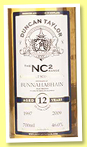 Bunnahabhain 12 yo 1997/2009 (48%, Duncan Taylor, NC2)