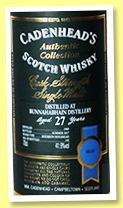 Bunnahabhain 27 yo 1989/2017 (41.9%, Cadenhead, Authentic Collection, bourbon hogshead, 192 bottles)