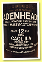 Caol Ila 12 yo 1978/1990 (64.4%, Cadenhead, dumpy) Caol Ila 12 yo 1978/1990 (64.4%, Cadenhead, dumpy)