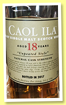 Caol Ila 18 yo 'Unpeated Style' (59.8%, OB, Special Release, 2017)