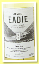 Caol Ila 8 yo 2008/2017 (46%, James Eadie, refill hogsheads, casks #315430, 315434, 315432, 1208 bottles)
