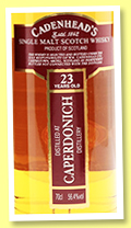 Caperdonich 23 yo 1992/2015 (56.4%, Cadenhead, barrel, 150 bottles)