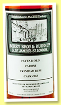 Caroni 19 yo 1997/2017 (55%, Berry Bros & Rudd for The Whisky Barrel’s 10th Anniversary, Trinidad, cask #165)