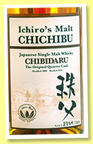 Chichibu 2009/2013 ‘Chibidaru’ (53.5%, OB, Ichiro’s Malt, Japan, 3800 bottles) Chichibu 2009/2013 ‘Chibidaru’ (53.5%, OB, Ichiro’s Malt, Japan, 3800 bottles)