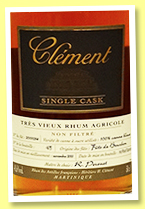 Clément 2005/2015 ‘Single Cask’ (41.6%, OB, Martinique, agricole, bourbon, cask #20010094, 475 bottles) Clément 2005/2015 ‘Single Cask’ (41.6%, OB, Martinique, agricole, bourbon, cask #20010094, 475 bottles)