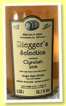 Clynelish 2008/2017 (56.1%, Riegger’s Selection, TBA finish, cask #800209, 332 bottles) Clynelish 2008/2017 (56.1%, Riegger’s Selection, TBA finish, cask #800209, 332 bottles)