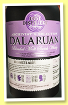 Dalaruan (46%, Lost Distillery Company, Archivist’s Selection, blended malt, batch 1/1) Dalaruan (46%, Lost Distillery Company, Archivist’s Selection, blended malt, batch 1/1)