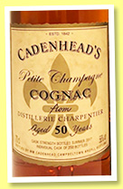 Distillerie Charpentier 50 yo (56.0%, Cadenhead, Cognac, Petite Champagne, 250 bottles, 2017) Distillerie Charpentier 50 yo (56.0%, Cadenhead, Cognac, Petite Champagne, 250 bottles, 2017)