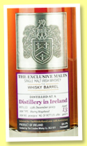 Distillery in Ireland 13 yo 2003/2017 (52.7%, Exclusive Malts and The Whisky Barrel, sherry hogshead, cask #200501, 180 bottles)