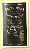 Glen Spey-Glenlivet 15 yo 2001/2017 (56.4%, Cadenhead, Authentic Collection, bourbon hogshead, 288 bottles)