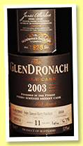 Glendronach 11 yo 2003/2014 (53.9%, OB, for Aroma Taiwan, Pedro Ximenez puncheon, cask #4008, 678 bottles)