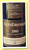 Glendronach 12 yo 2003/2015 (55.8%, OB, oloroso sherry puncheon, cask #4081, 348 bottles)